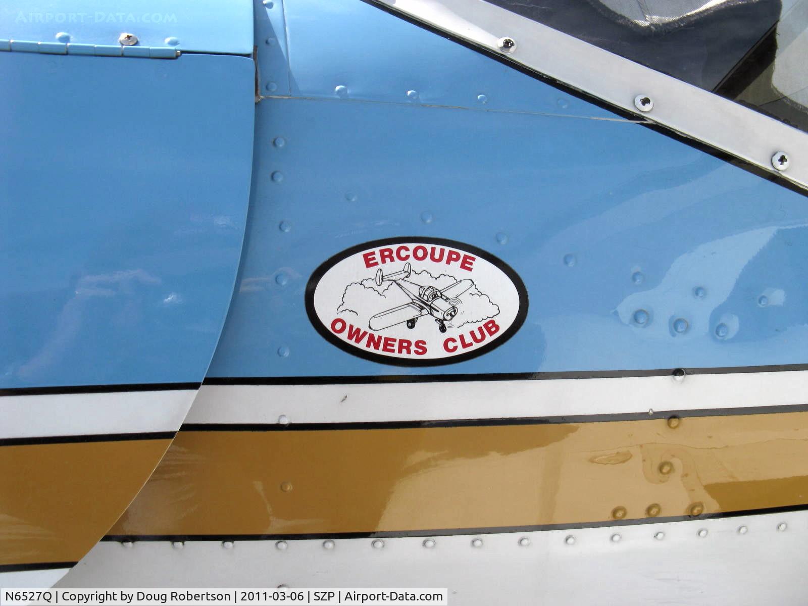 N6527Q, 1966 Alon A2 Aircoupe C/N A-127, 1966 ALON A-2 AIRCOUPE, Continental C90 90 Hp, logo
