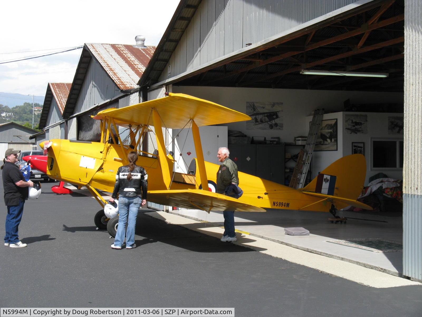 N5994M, 1942 De Havilland Canada DH-82C Tiger Moth C/N DHC1297, 1942 DeHavilland DH-82C TIGER MOTH, DeHavilland Gipsy Major 142 Hp
