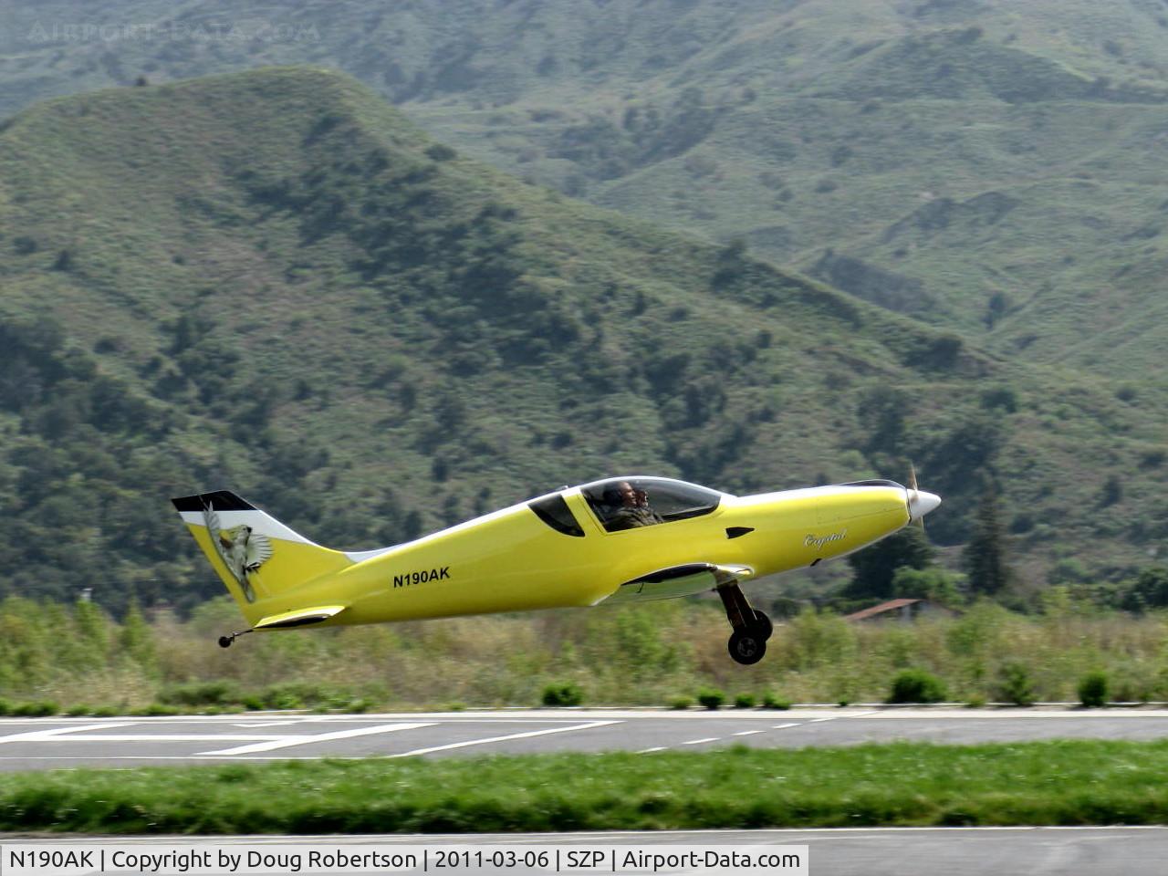 N190AK, 2004 Aero Designs Pulsar C/N KP-1, 2004 Kozloff PULSAR 'CRYSTAL', Rotax 912, takeoff climb Rwy 22