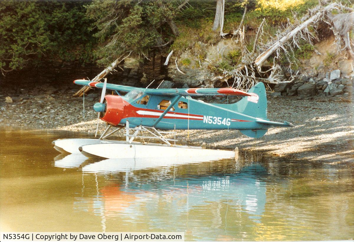 N5354G, 1956 De Havilland Canada DHC-2 Beaver Mk.I C/N 887, N5354G on the beach on Afognak Island in 1988, when it was owned by Uyak Air Service and based in Kodiak, Alaska.