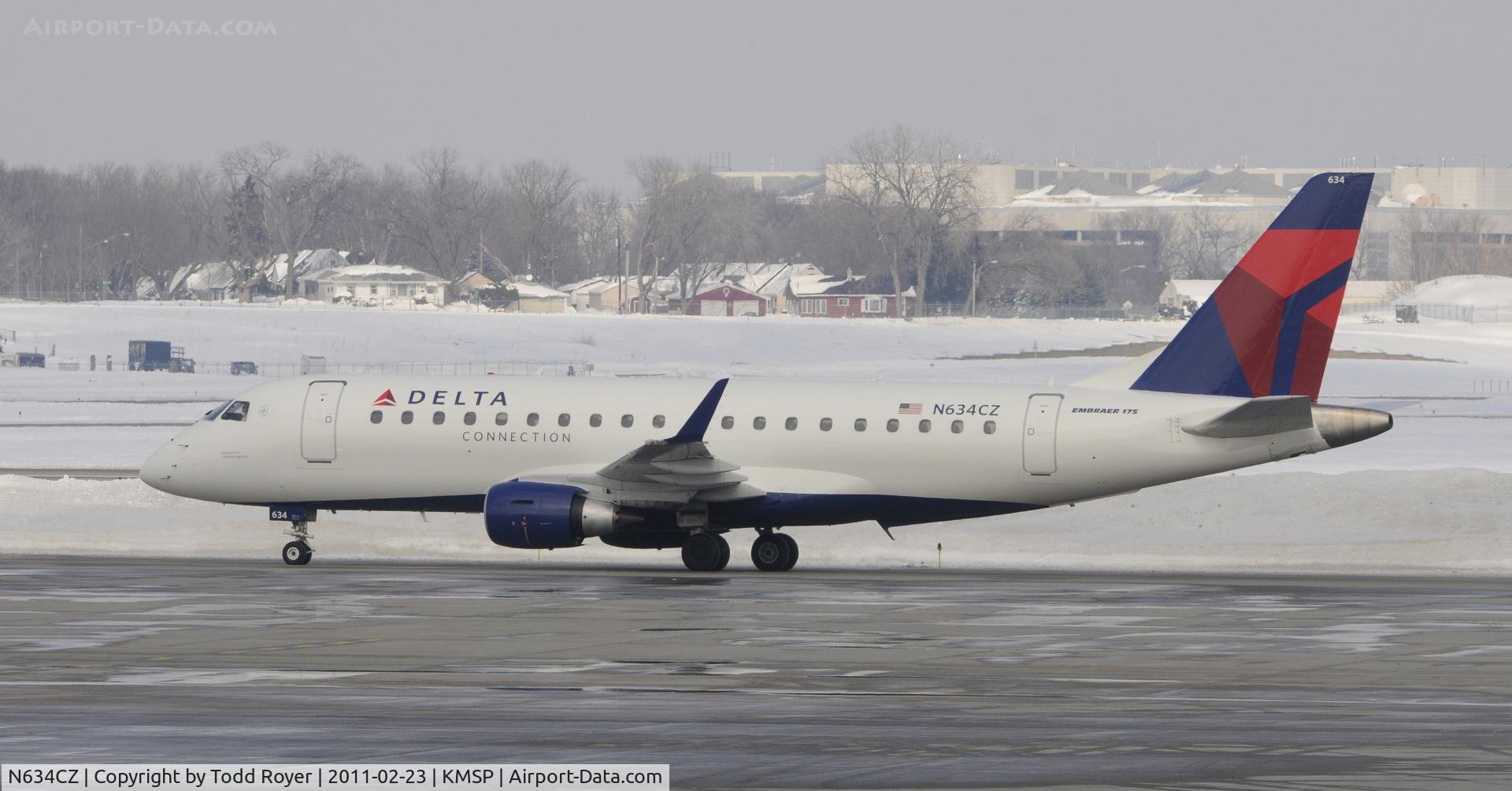 N634CZ, 2008 Embraer 175LR (ERJ-170-200LR) C/N 17000246, Delta