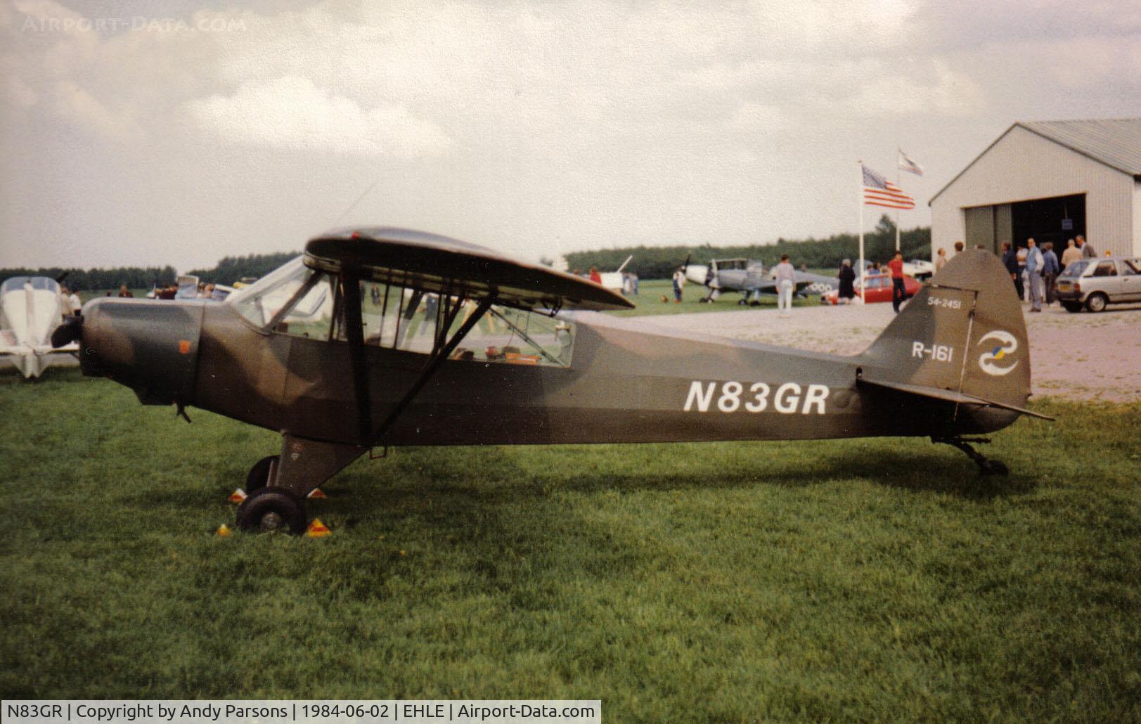 N83GR, 1954 Piper L-21B Super Cub (PA-18-135) C/N 18-3851, Taken at NVAV Rallye 1984 (scanned Print)