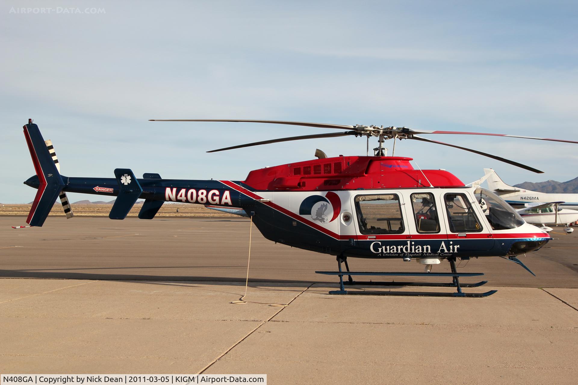 N408GA, 1999 Bell 407 C/N 53392, KIGM
