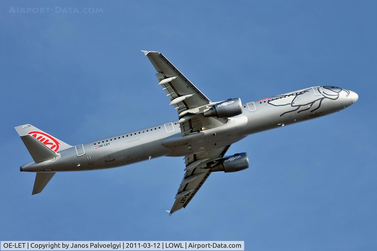 OE-LET, 2009 Airbus A321-211 C/N 3830, Niki Airbus A321-211 departure to TLV