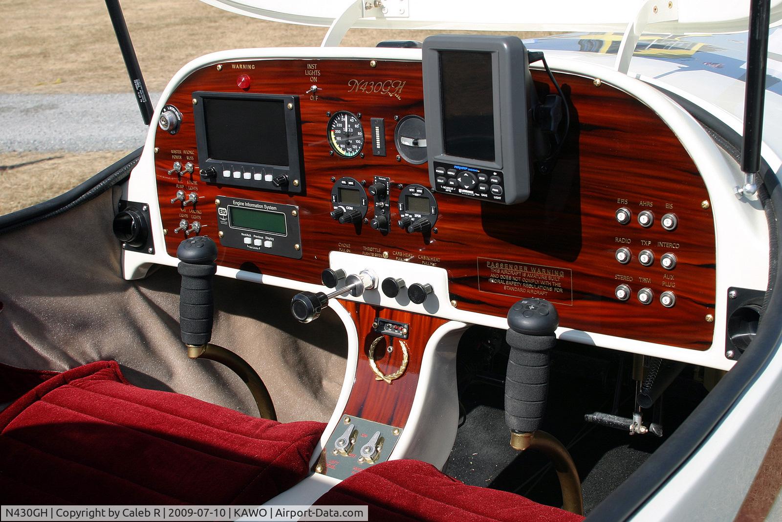 N430GH, 2006 Arion Lightning LS-1 C/N 10388, Nice cockpit! Sadly, the woodwork is just some creative air brushing rather than real wood.