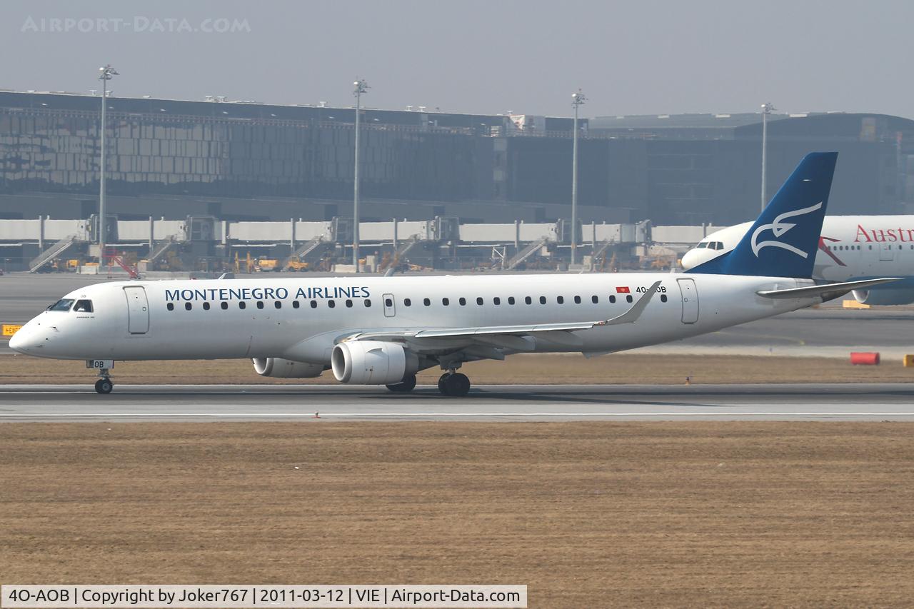 4O-AOB, 2009 Embraer 195LR (ERJ-190-200LR) C/N 19000283, Montenegro Airlines