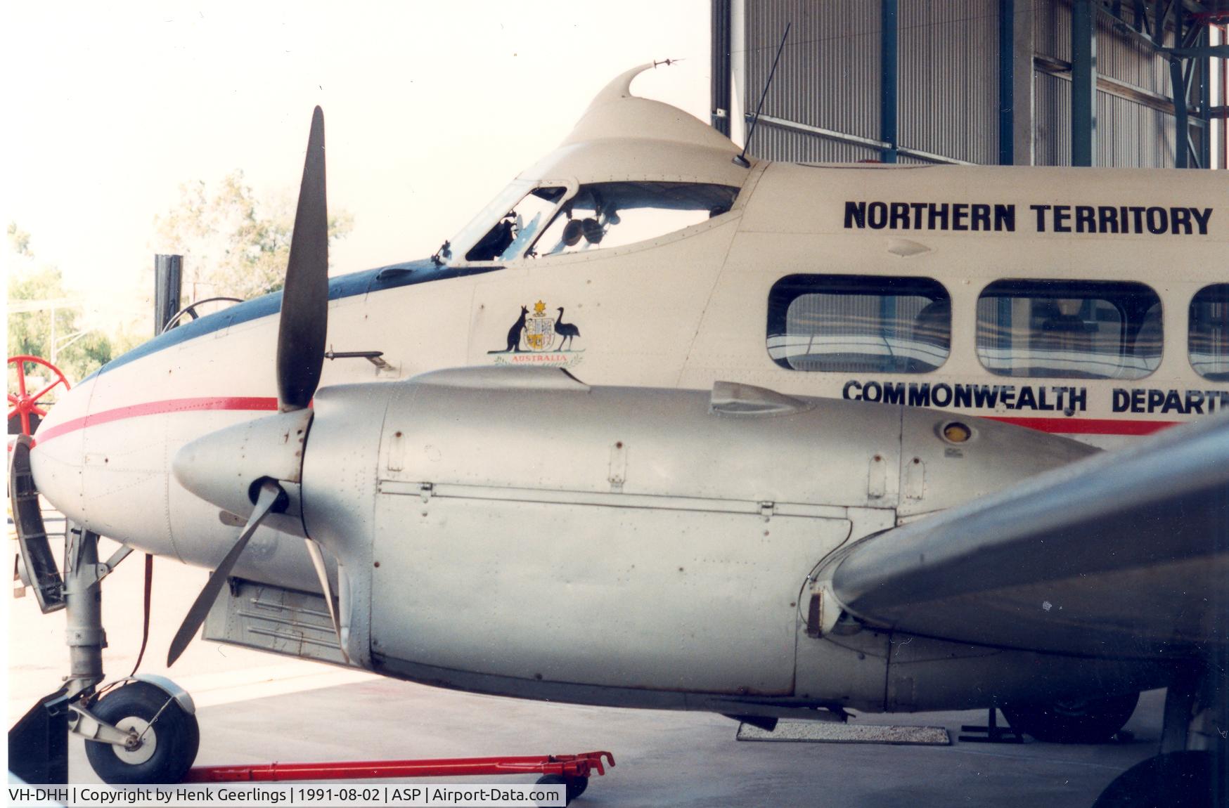 VH-DHH, De Havilland DH-104 Dove 6 C/N 04499, Northern Territory Medical Service , Central Australian Aviation Museum - Alice Springs