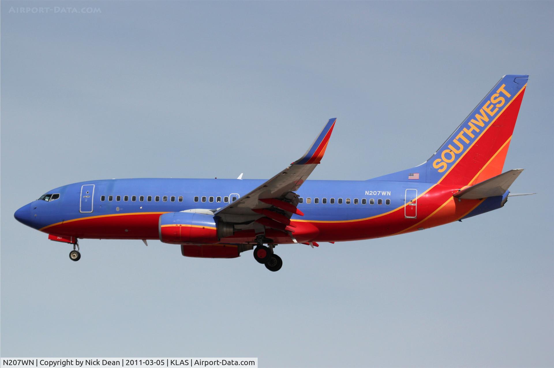 N207WN, 2005 Boeing 737-7H4 C/N 34012, KLAS