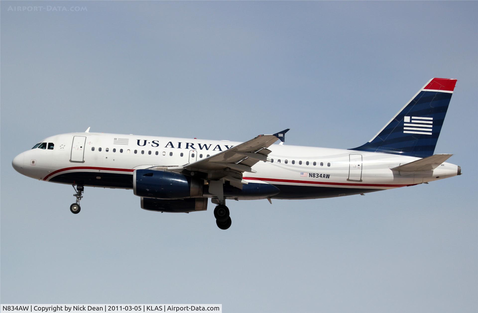 N834AW, 2004 Airbus A319-132 C/N 2302, KLAS