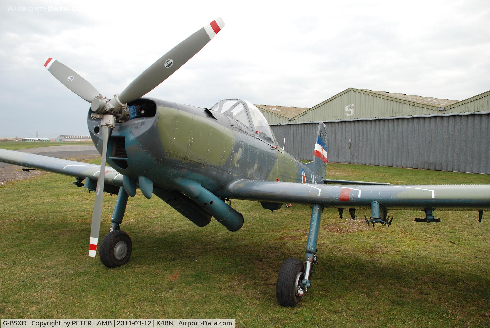 G-BSXD, 1977 Soko P-2 Kraguj C/N 030, Photo taken at Breighton E.Yorks