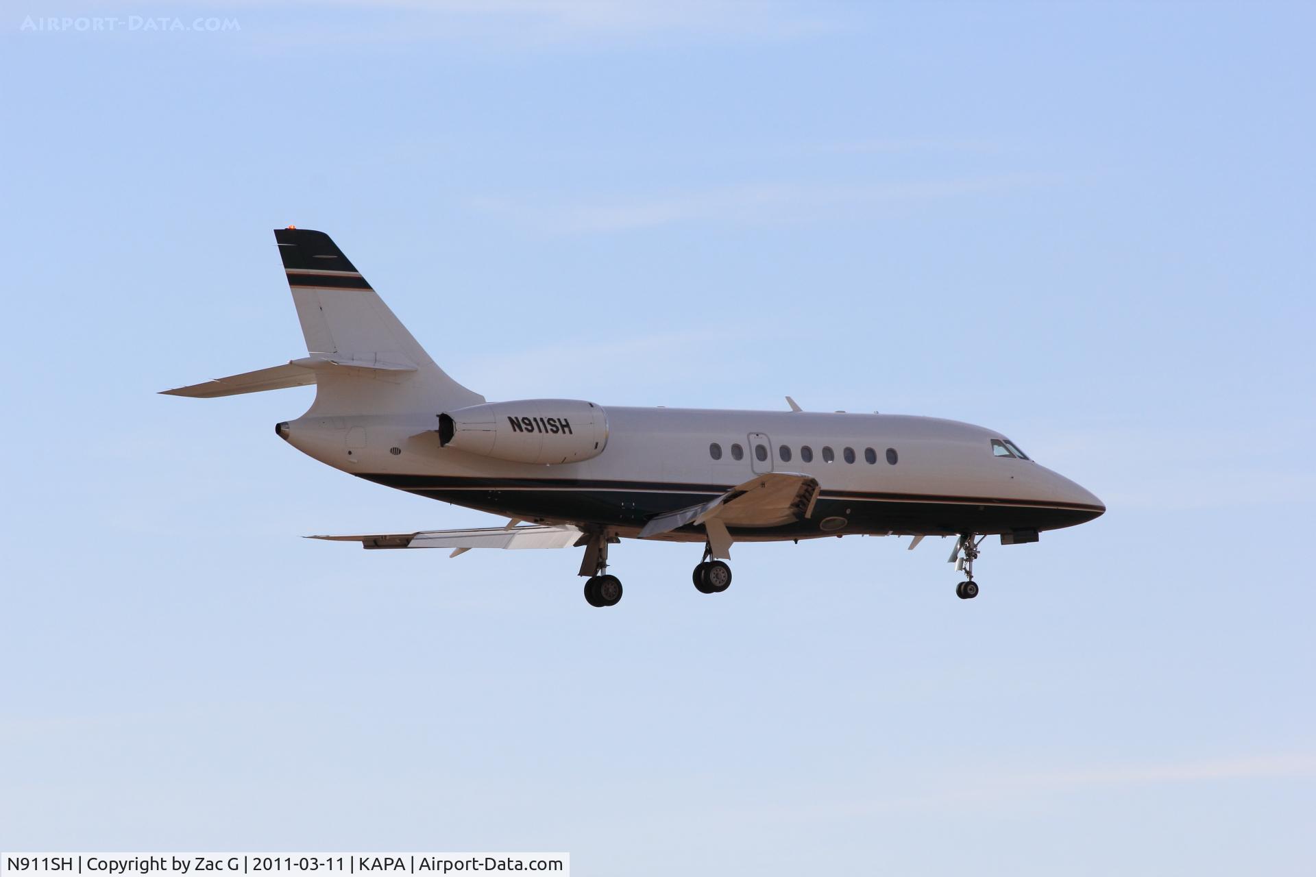 N911SH, 2000 Dassault Falcon 2000 C/N 125, Falcon 2000 Landing 35R.