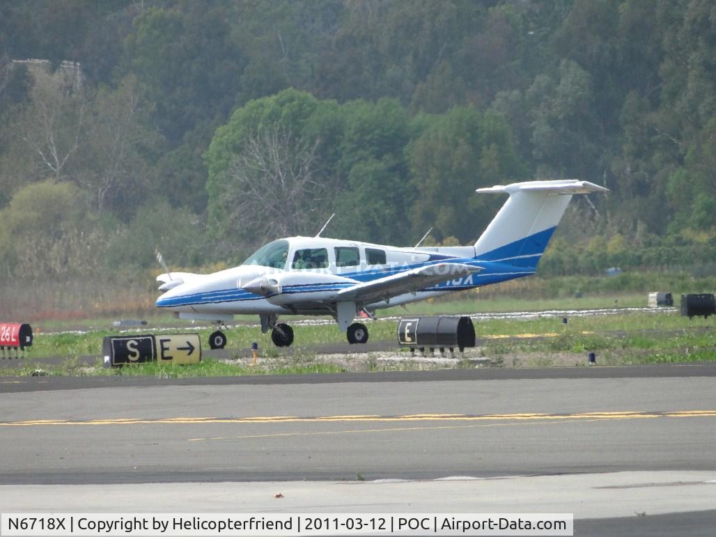 N6718X, 1981 Beech 76 Duchess C/N ME-348, Stopped on taxiway Echo waiting permission from Ground to enter taxiway Sierra to go to transient parking