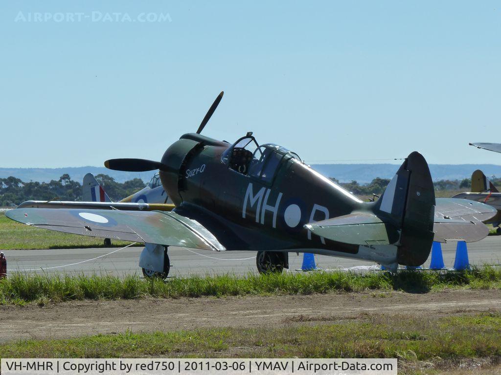 VH-MHR, 1943 Commonwealth CA-13 Boomerang C/N 945, CAC CA-13 Boomerang in the parking area at the Avalon Air Show 2011