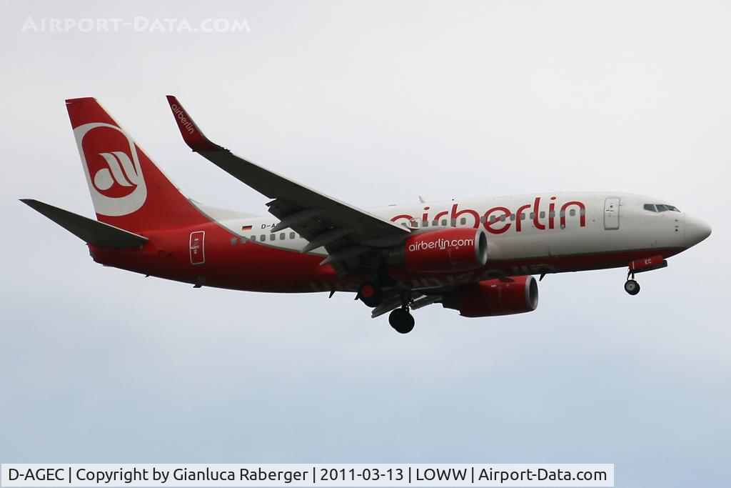 D-AGEC, 2009 Boeing 737-76J C/N 36118, AirBerlin @ VIE