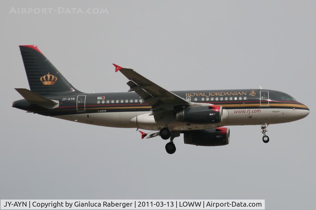 JY-AYN, 2009 Airbus A319-132 C/N 3803, ROYAL JORDANIAN @ VIE