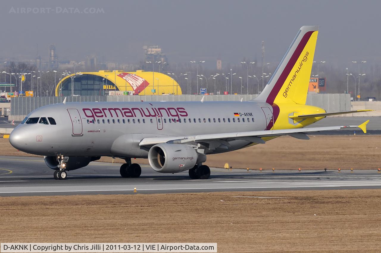 D-AKNK, 1999 Airbus A319-112 C/N 1077, Germanwings