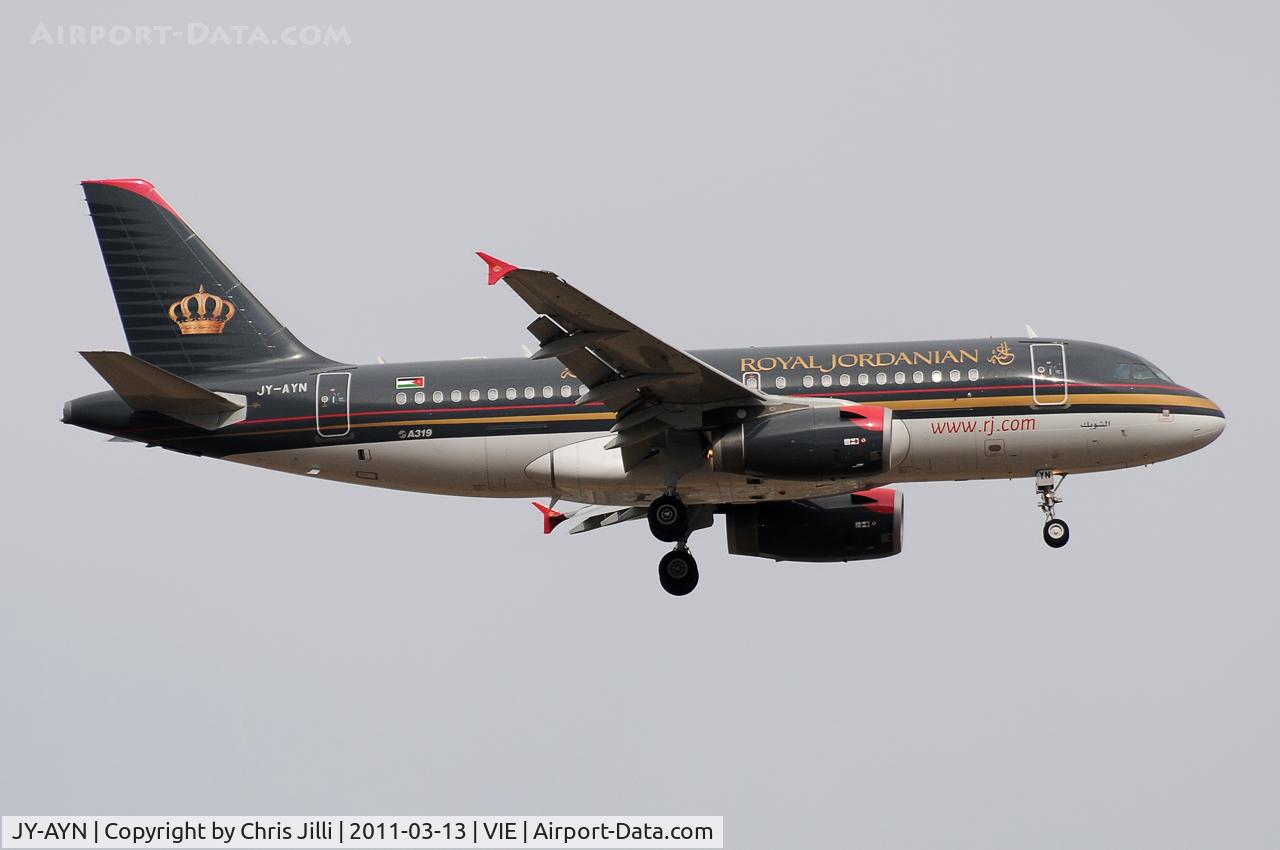 JY-AYN, 2009 Airbus A319-132 C/N 3803, Royal Jordanian