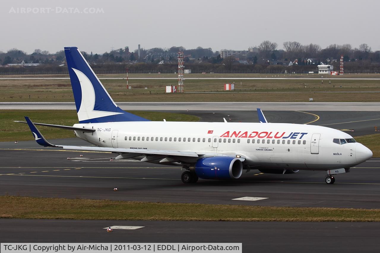 TC-JKG, 2007 Boeing 737-76N C/N 34754, Anadolu Jet, Boeing 737-76N (WL), CN: 34754/2172, Name: Mugla