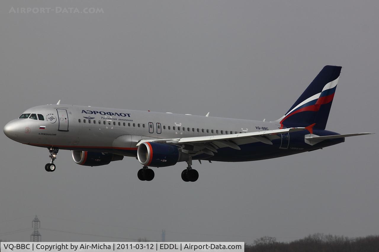 VQ-BBC, 2009 Airbus A320-214 C/N 3835, Aeroflot, Name: N. Przhevalsky