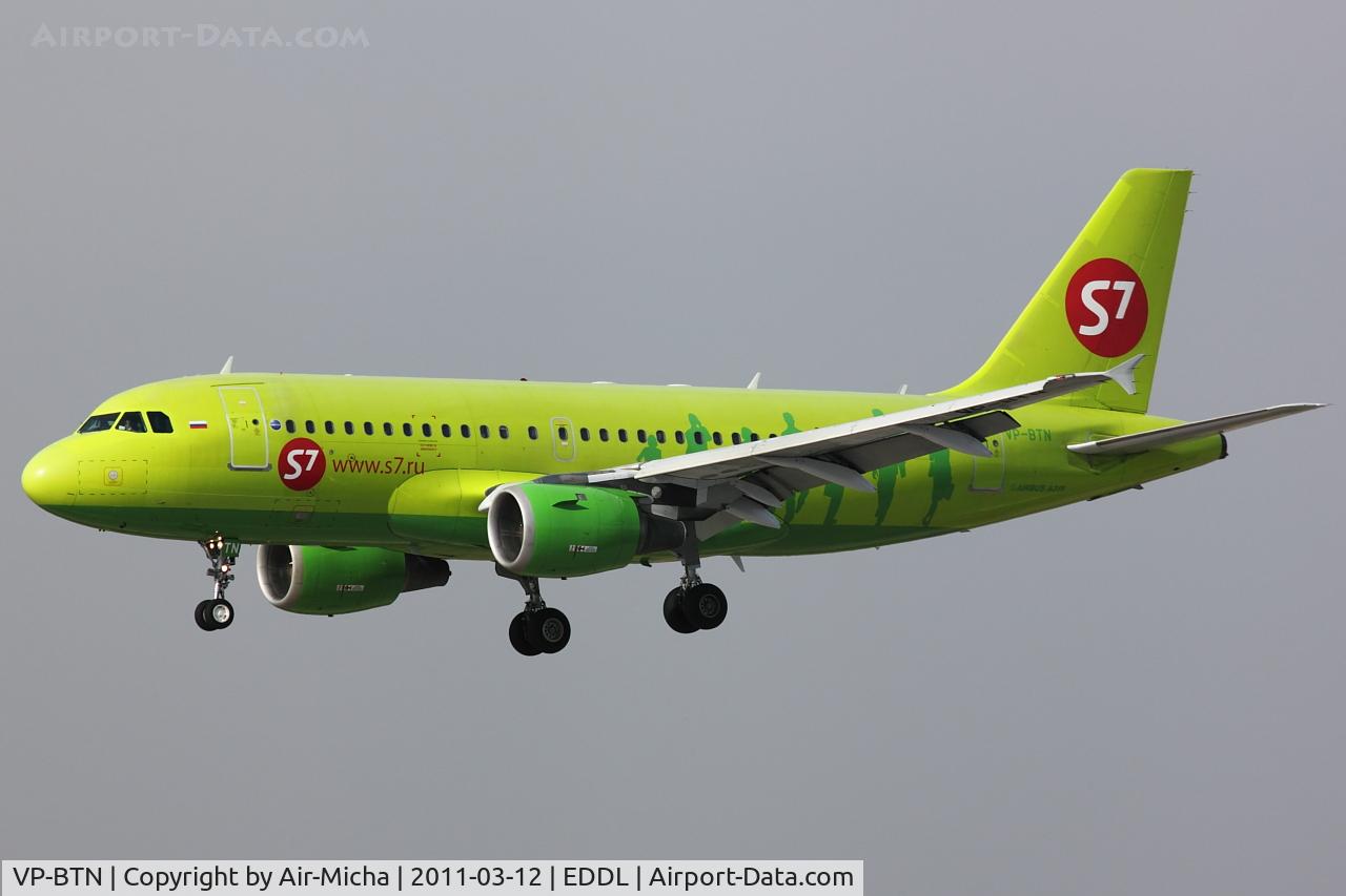 VP-BTN, 1999 Airbus A319-113 C/N 1126, S7 Airlines