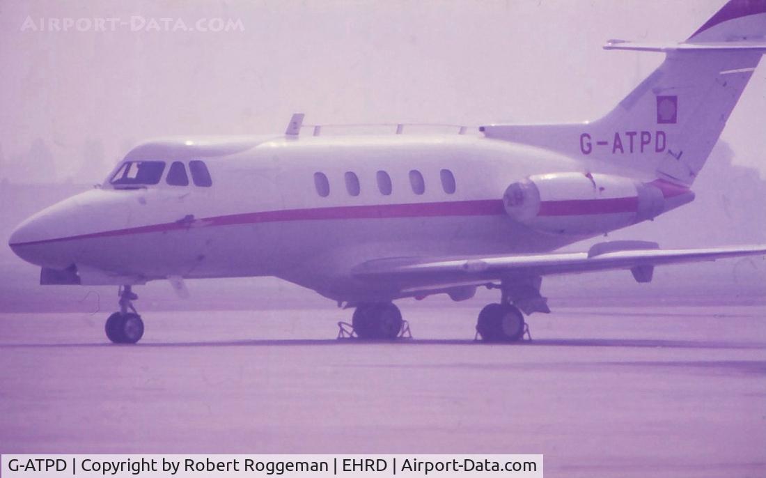 G-ATPD, 1966 Hawker Siddeley HS.125 Series 1B/522 C/N 25085, shell.Late 1960's.