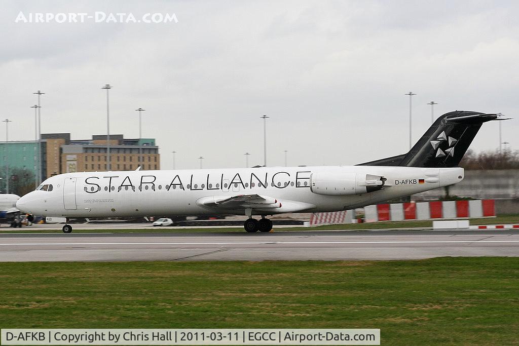 D-AFKB, 1994 Fokker 100 (F-28-0100) C/N 11527, Contactair, operating for Lufthansa