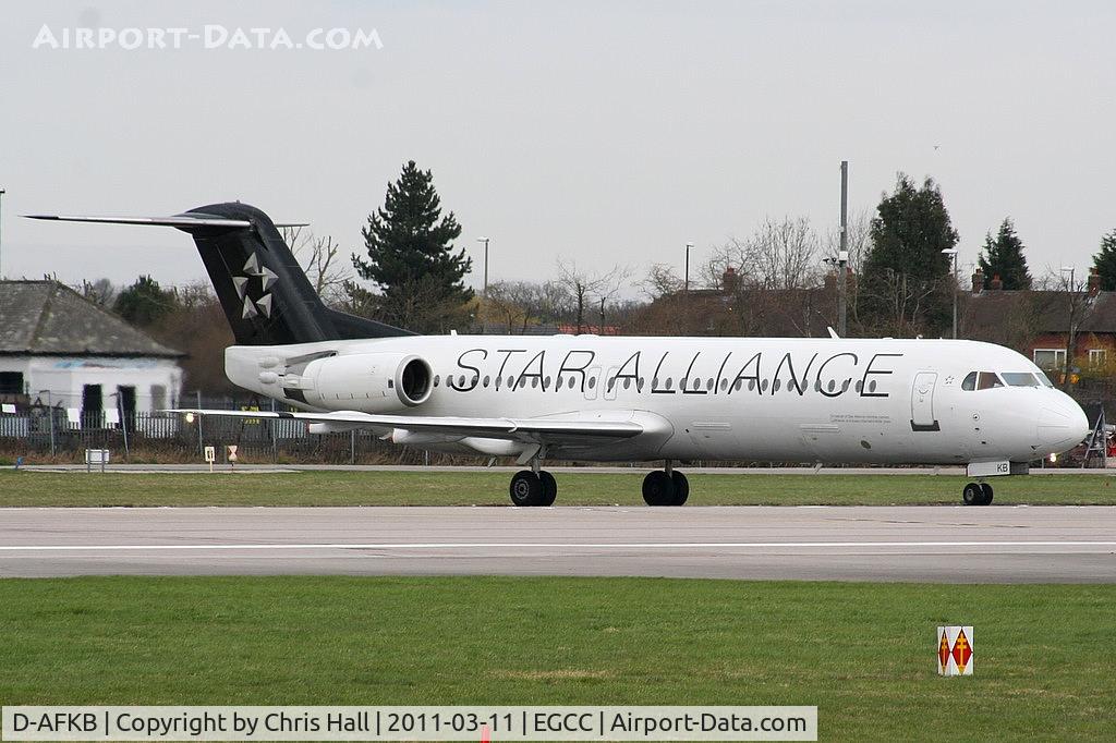 D-AFKB, 1994 Fokker 100 (F-28-0100) C/N 11527, Contactair, operating for Lufthansa
