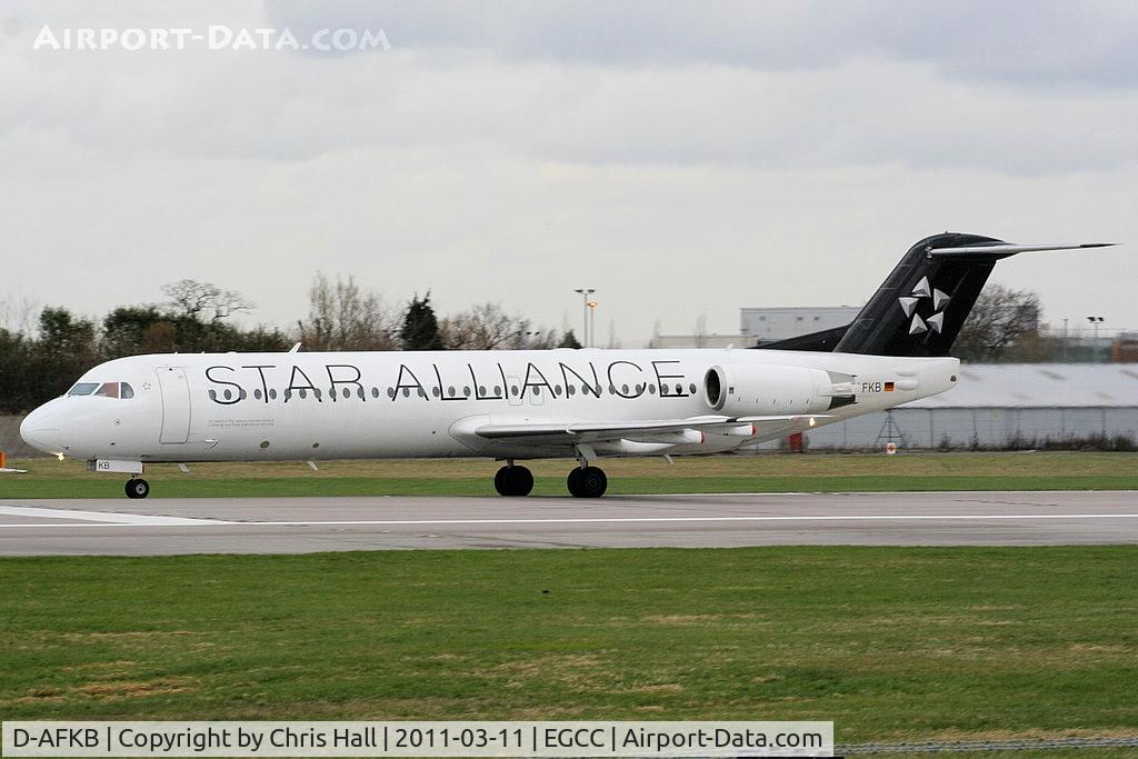 D-AFKB, 1994 Fokker 100 (F-28-0100) C/N 11527, Contactair, operating for Lufthansa