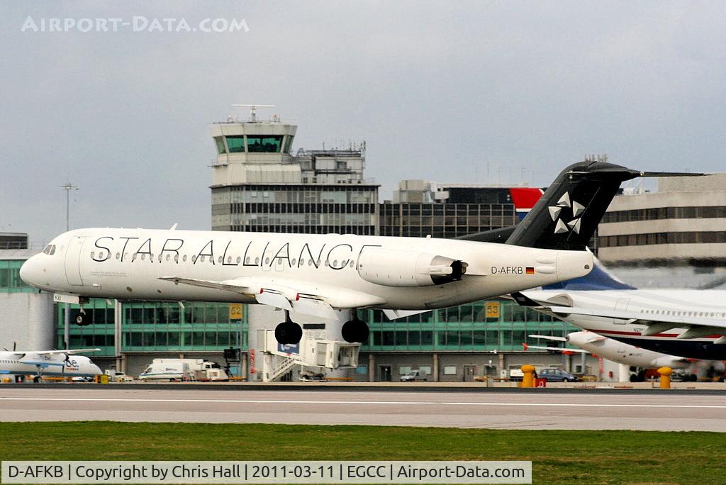 D-AFKB, 1994 Fokker 100 (F-28-0100) C/N 11527, Contactair, operating for Lufthansa