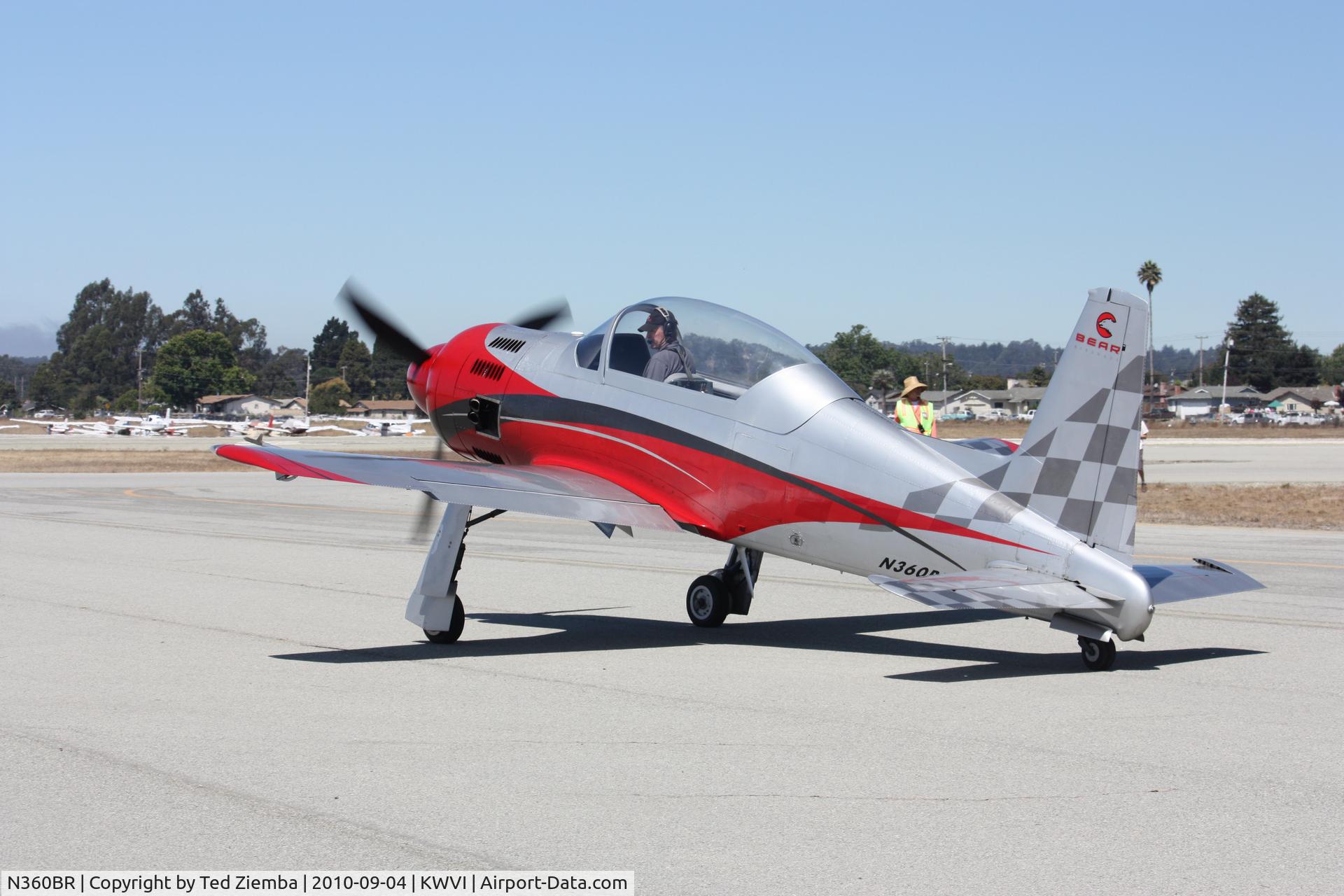 N360BR, 2000 Holm Skip Bear 360 C/N BR001, Seen taxiing to runway 2, during the 2010 Watsonville Fly-in.