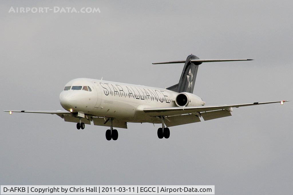D-AFKB, 1994 Fokker 100 (F-28-0100) C/N 11527, Contactair, operating for Lufthansa