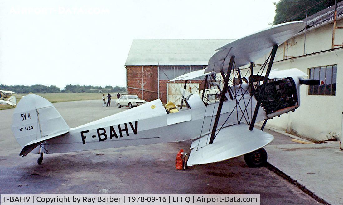 F-BAHV, 1950 Nord Stampe SV-4C C/N 1130, AIA Stampe SV.4A [1130] La Ferte Alais~F 16/09/1978. Taken from a slide.