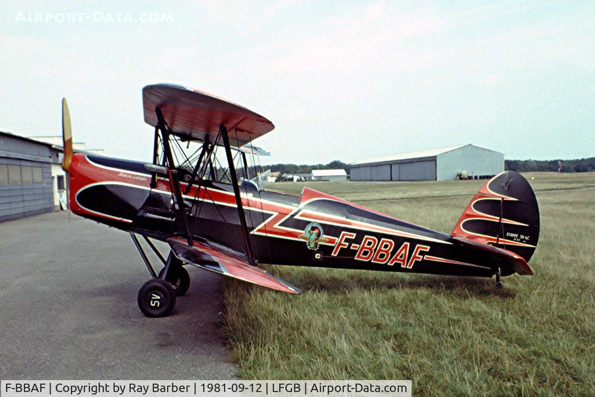 F-BBAF, 1946 Nord Stampe SV-4C C/N 61, SNCAN Stampe SV.4C [61] Mulhouse~F 12/09/1981. Image from a slide.