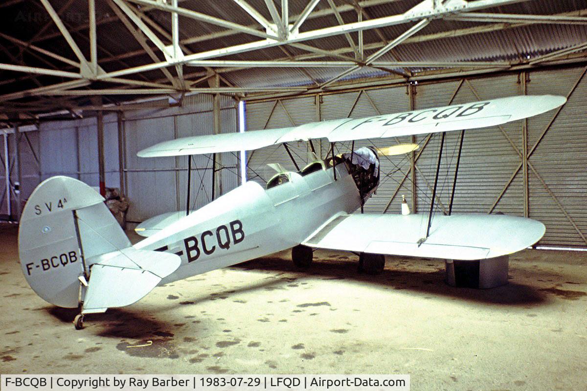 F-BCQB, Stampe-Vertongen SV-4A C/N 364, SNCAN Stampe SV.4A [364] Arras-Roclincourt~F 29/07/1983. Taken from a slide.