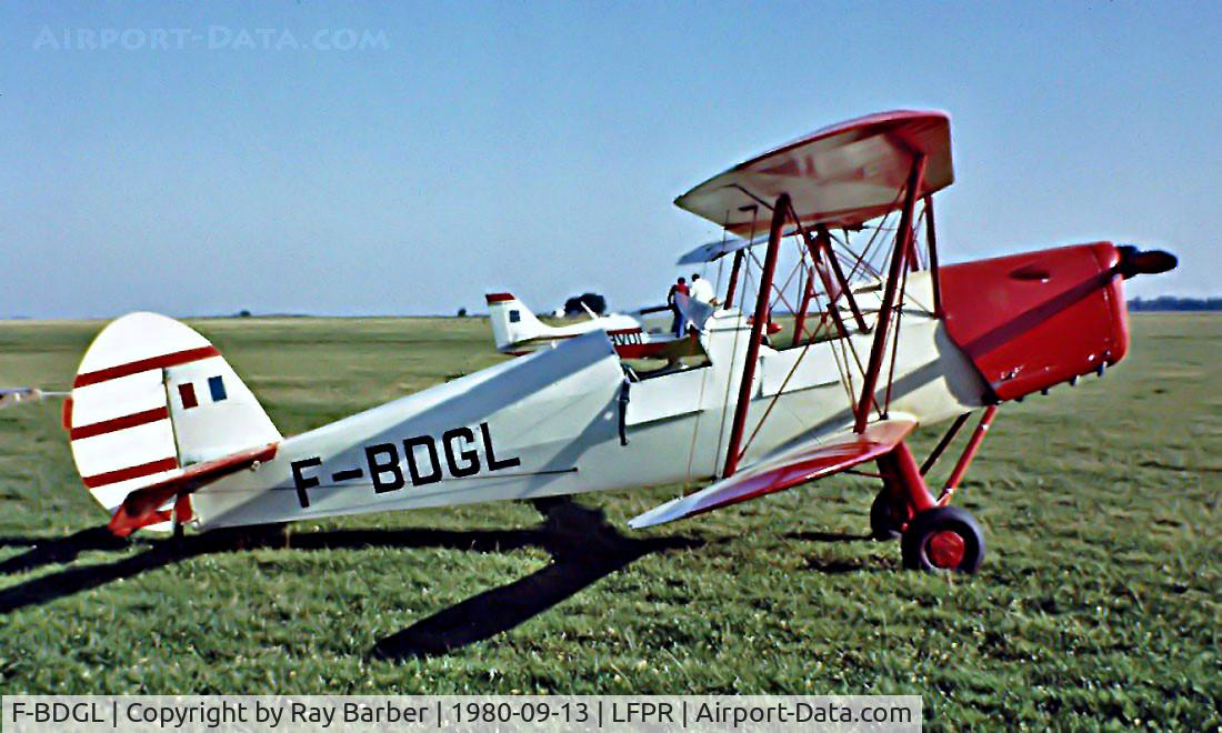 F-BDGL, Stampe-Vertongen SV-4C C/N 493, SNCAN Stampe SV.4C [493] Guyancourt~F 13/09/1980. Taken from a slide.