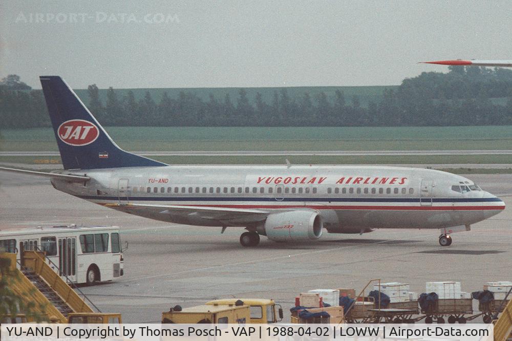 YU-AND, 1985 Boeing 737-3H9 C/N 23329/1134, JAT - Yugoslav Airlines