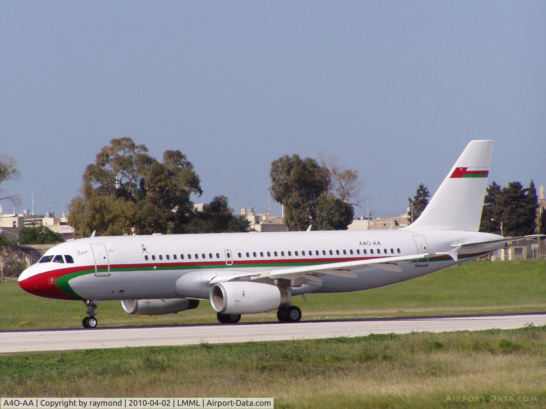 A4O-AA, 2005 Airbus A320-233 C/N 2566, Royal Oman Flight A320