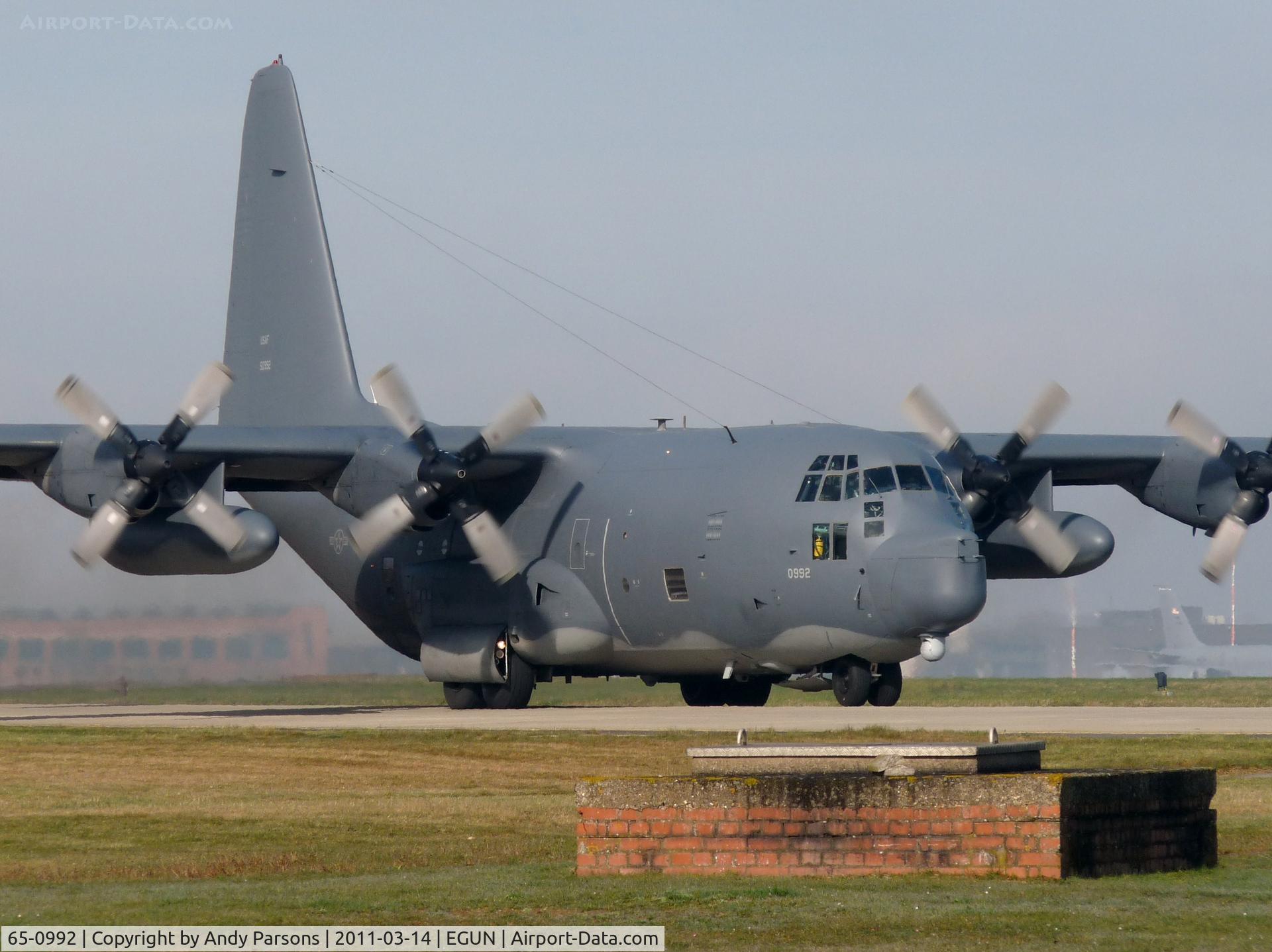 65-0992, 1965 Lockheed MC-130P Combat Shadow C/N 382-4155, Latest bd Herc taxying out for t/o