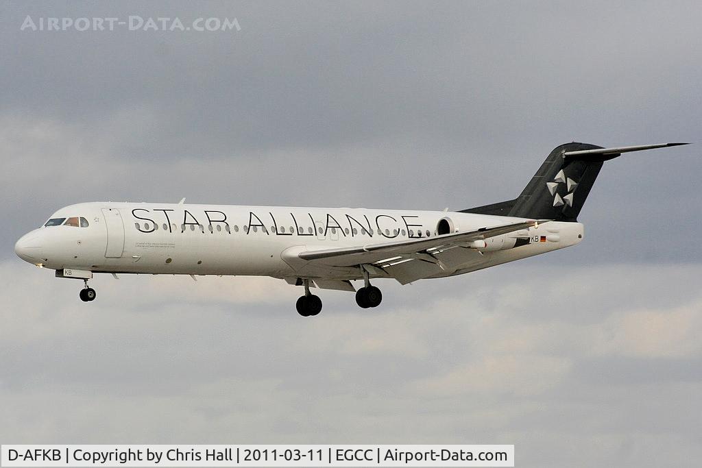 D-AFKB, 1994 Fokker 100 (F-28-0100) C/N 11527, Contactair, operating for Lufthansa
