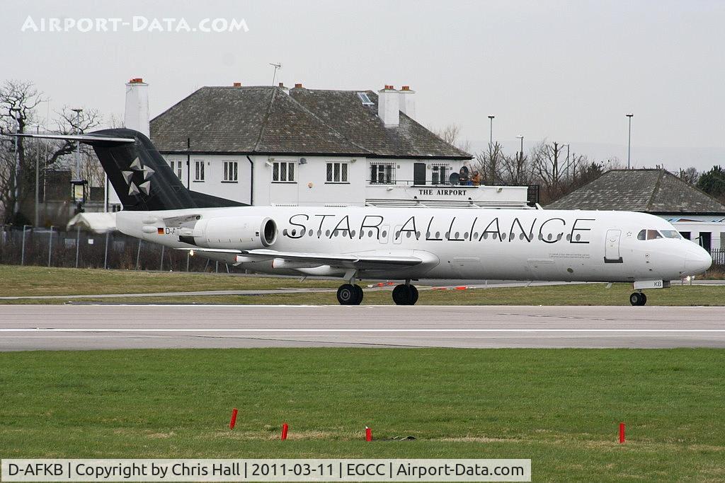 D-AFKB, 1994 Fokker 100 (F-28-0100) C/N 11527, Contactair, operating for Lufthansa