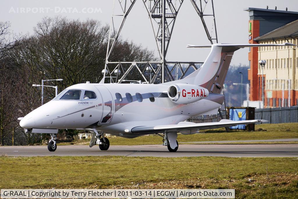 G-RAAL, 2010 Embraer EMB-500 Phenom 100 C/N 50000151, 2010 EMPRESA BRASILEIRA DE AERONAUTICA SA EMB-500, c/n: 50000151 of Flairjet at Luton