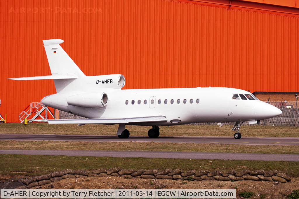 D-AHER, 2001 Dassault Falcon 900EX C/N 78, Falcon DA900EX c/n 78 at Luton