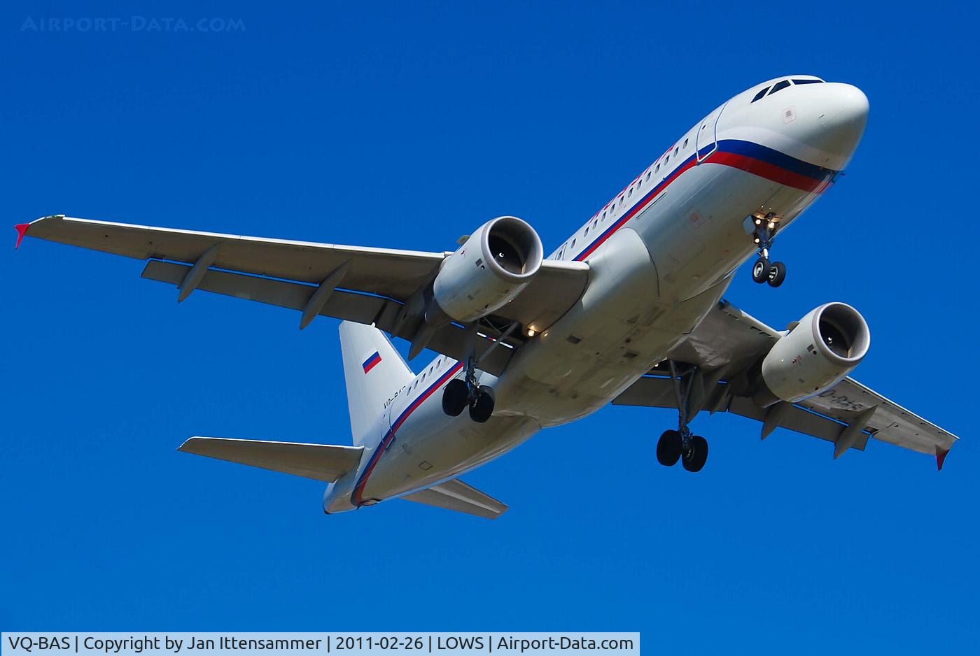 VQ-BAS, 2002 Airbus A319-111 C/N 1863, Wintercharter @ LOWS