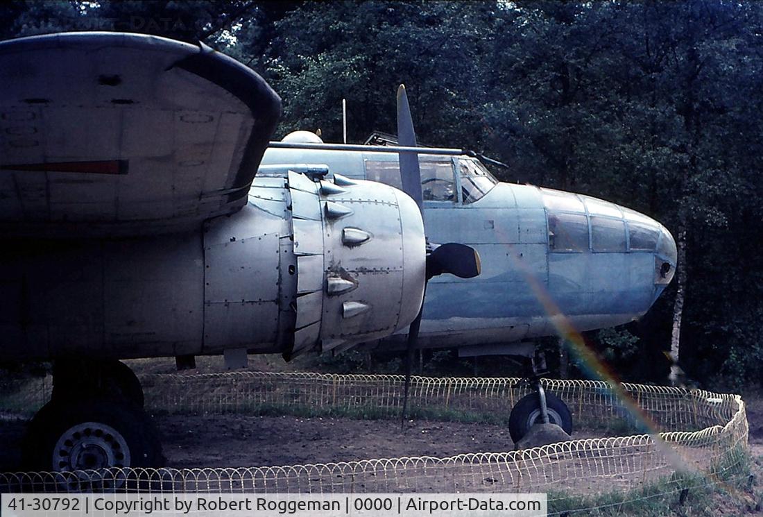 41-30792, North American B-25D Mitchell C/N 87-8957, North American B-25D Mitchell.FR193 RAF.320 Dutch squadron.Used as an instuctional airframe by te Dutch.Preserved Oorlogs en Verzetsmuseum Overloon Netherlands.Dubious colors 2 6.Late 1960's.