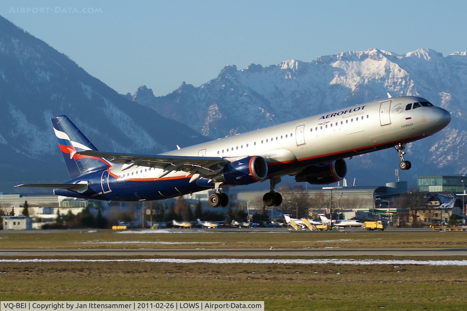 VQ-BEI, 2009 Airbus A321-211 C/N 4148, Wintercharter @ LOWS