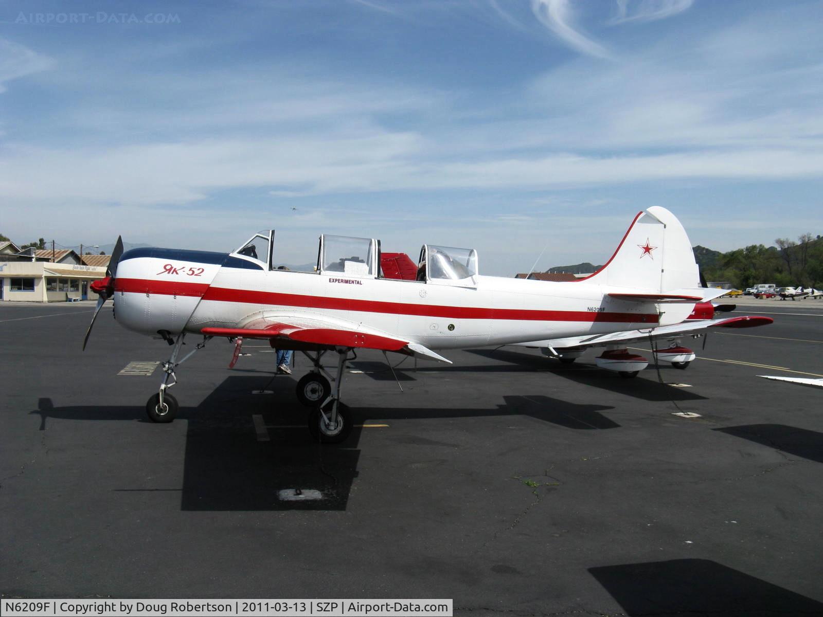 N6209F, 1988 Yakovlev Yak-52 C/N 888306, 1988 Yakovlev YAK 52, Vedeneev M14P 360 Hp radial