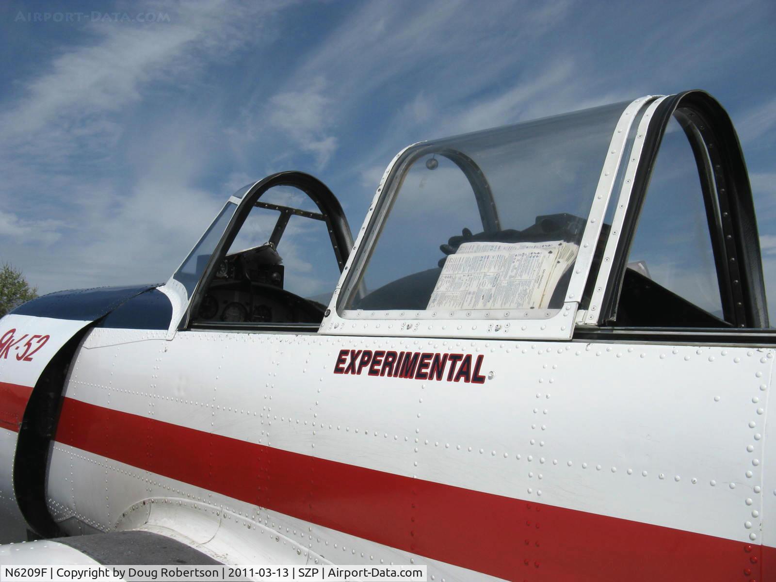 N6209F, 1988 Yakovlev Yak-52 C/N 888306, 1988 Yakovlev YAK 52, Vedeneev M14P 360 Hp radial, cockpits