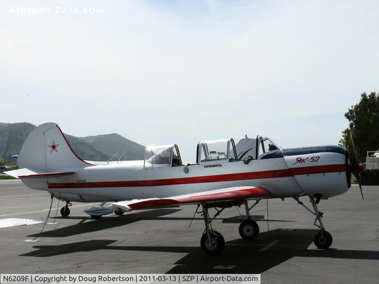 N6209F, 1988 Yakovlev Yak-52 C/N 888306, 1988 Yakovlev YAK 52, Vedeneev M14P 360 Hp radial