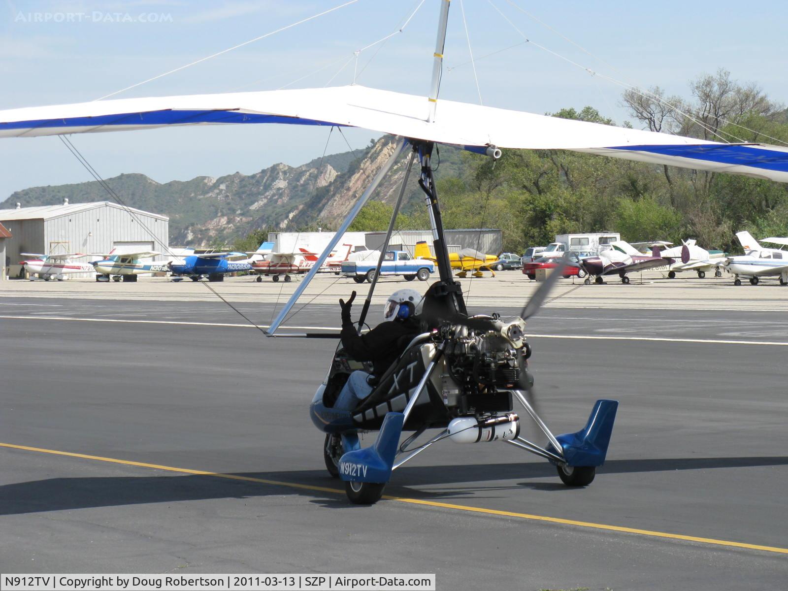 N912TV, Airborne Edge XT-912-B C/N XT-912-084, 2005 Airborne Windsports pty Ltd. EDGE XT-912-B, Rotax 912ULS 80 Hp pusher, weight-shift control Trike, Experimental class LSA, taxi back