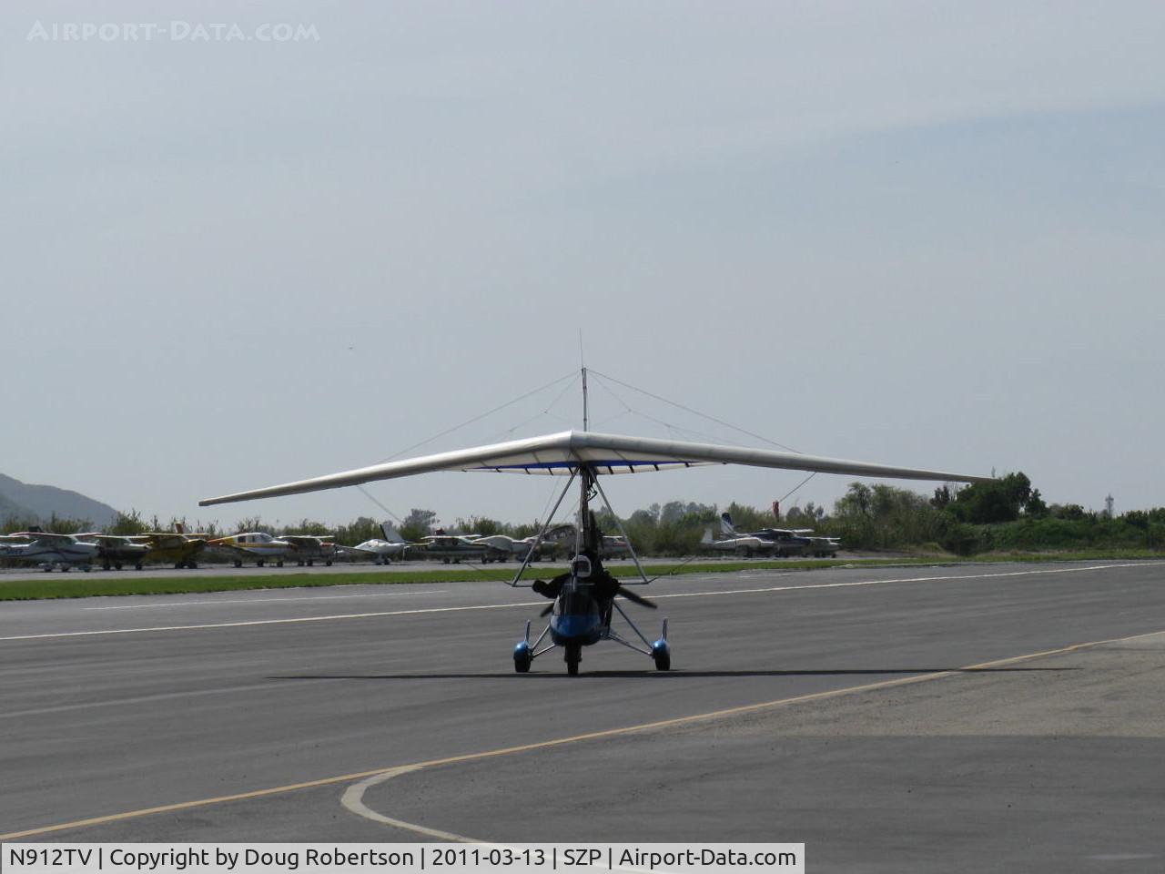 N912TV, Airborne Edge XT-912-B C/N XT-912-084, 2005 Airborne Windsports Pty Ltd. EDGE XT-912-B, Rotax 912ULS 80 Hp pusher, weight-shift control Trike, Experimental class LSA, taxi back
